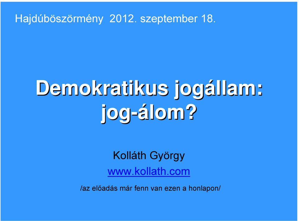 Kolláth György www.kollath.