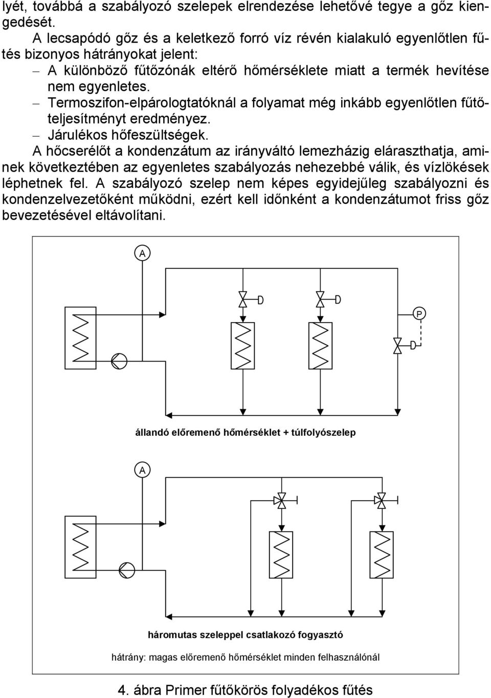 Termoszifon-elpárologtatóknál a folyamat még inkább egyenlőtlen fűtőteljesítményt eredményez. Járulékos hőfeszültségek.