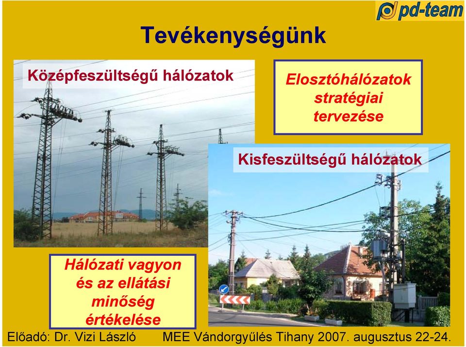 hálózatok Hálózati vagyon és az ellátási minőség