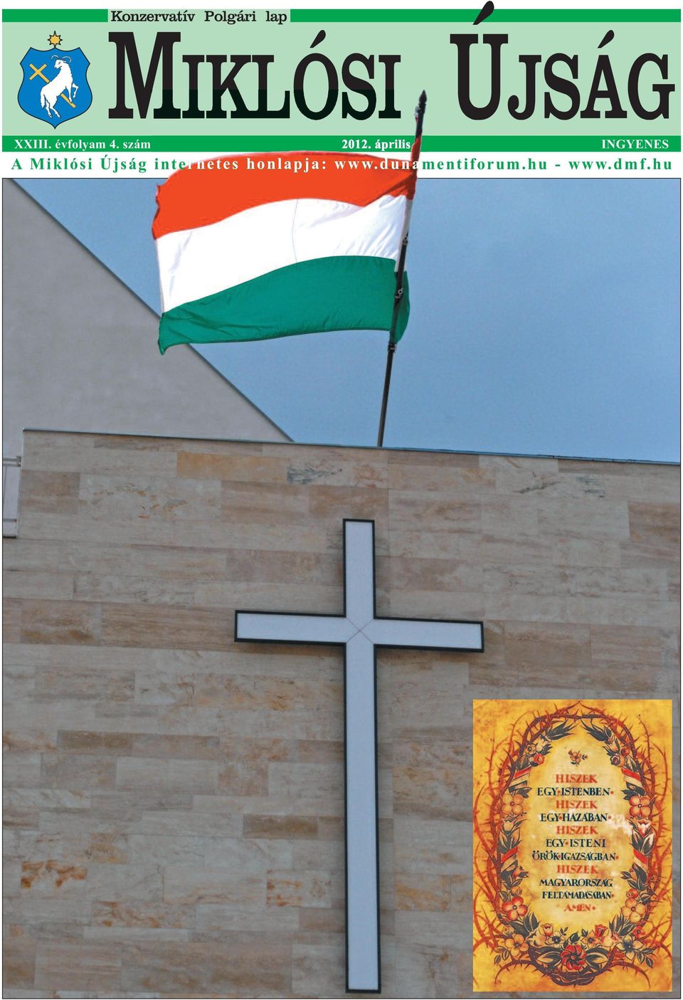 április INGYENES A Miklósi Újság