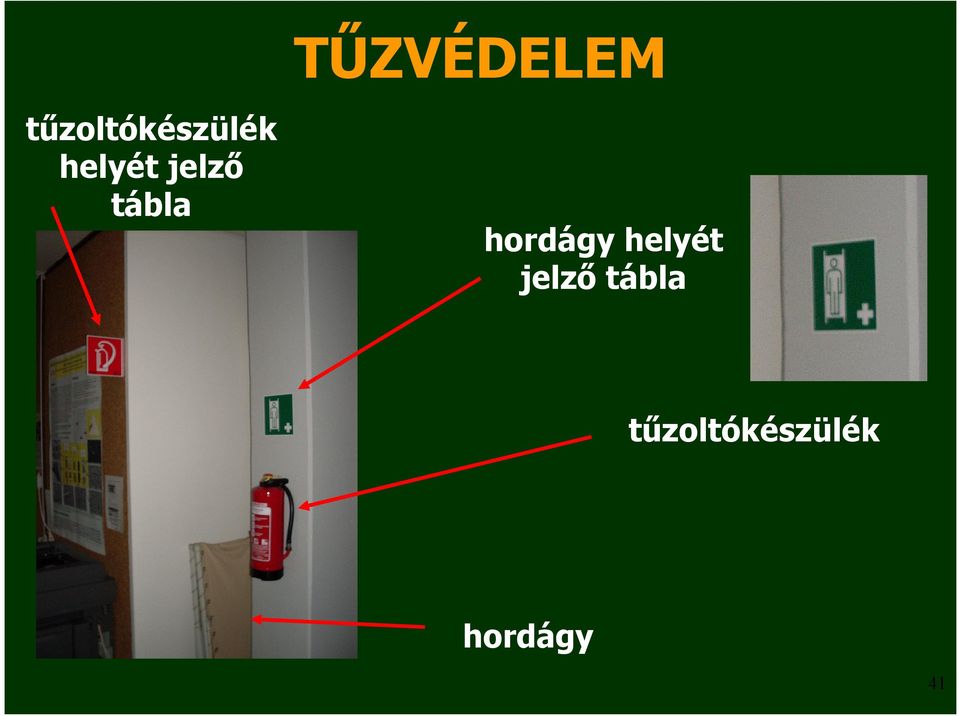 jelző tábla hordágy