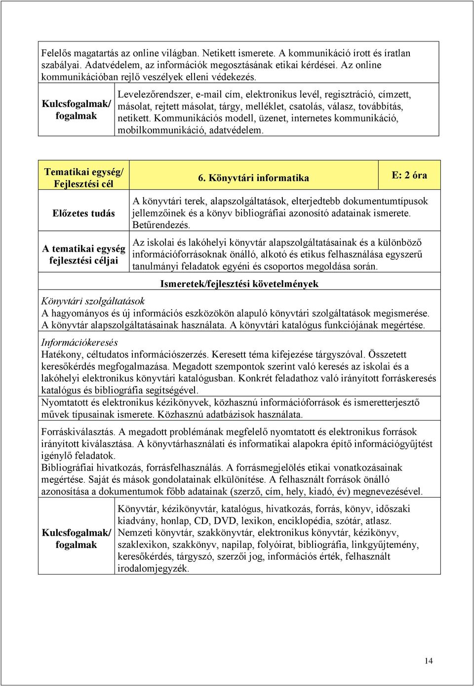 Kulcs/ Levelezőrendszer, e-mail cím, elektronikus levél, regisztráció, címzett, másolat, rejtett másolat, tárgy, melléklet, csatolás, válasz, továbbítás, netikett.