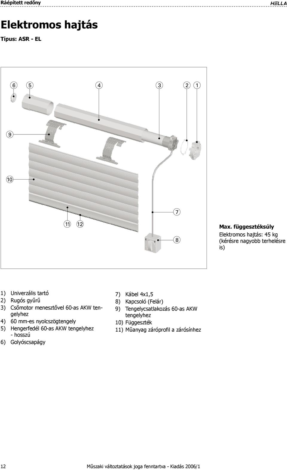 tartó Rugós gyűrű Csőmotor menesztővel 60-as AKW tengelyhez 60 mm-es nyolcszögtengely Hengerfedél 60-as