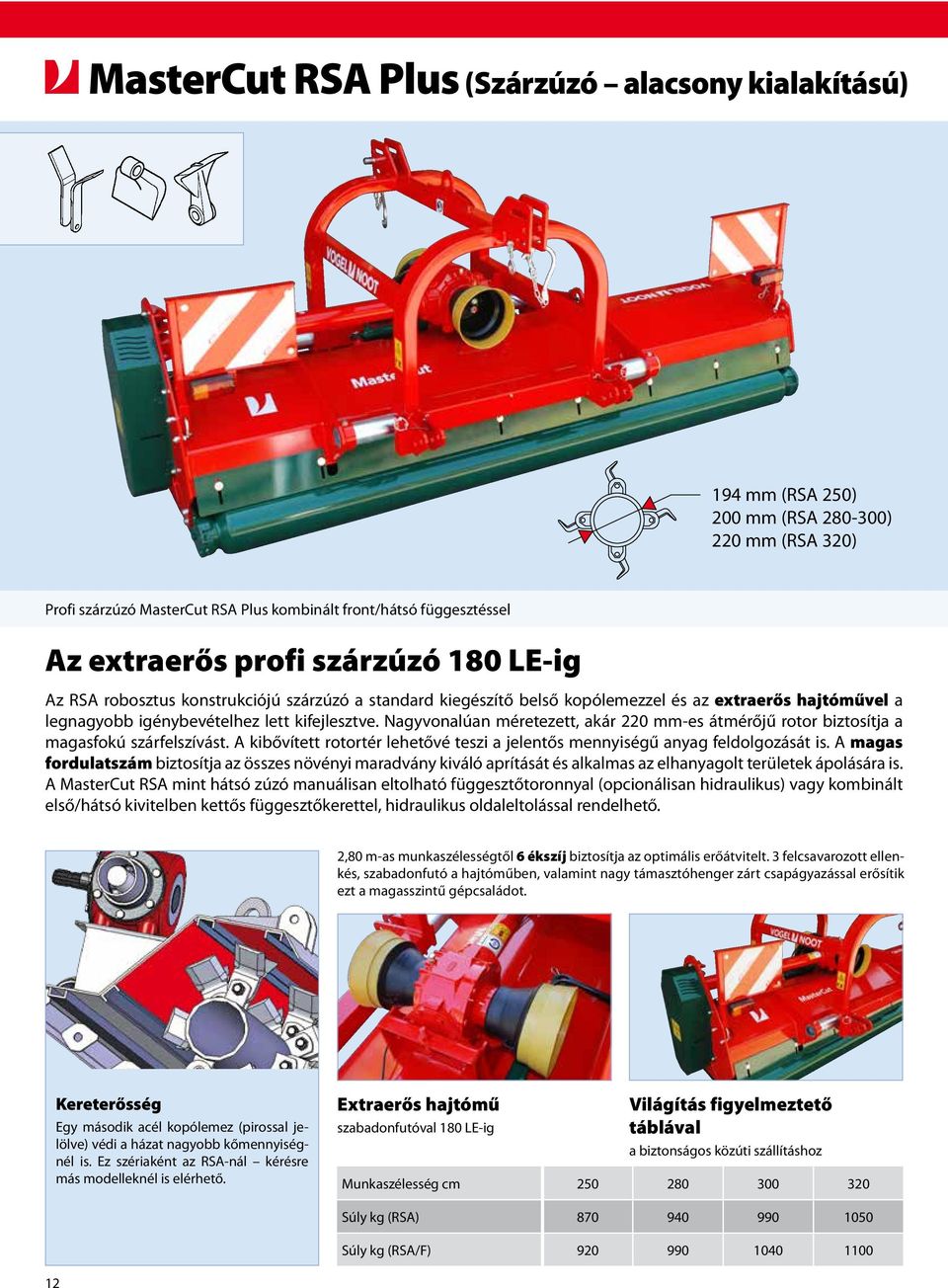 Nagyvonalúan méretezett, akár 220 mm-es átmérőjű rotor biztosítja a magasfokú szárfelszívást. A kibővített rotortér lehetővé teszi a jelentős mennyiségű anyag feldolgozását is.