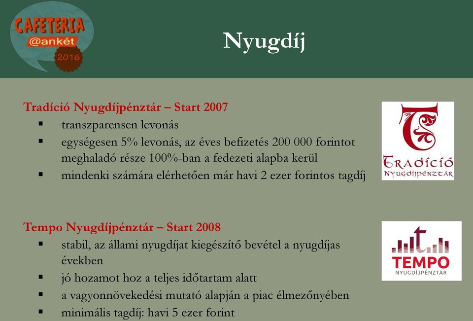 tagdíj Tempo Nyugdíjpénztár Start 2008 stabil, az állami nyugdíjat kiegészítő bevétel a nyugdíjas években jó