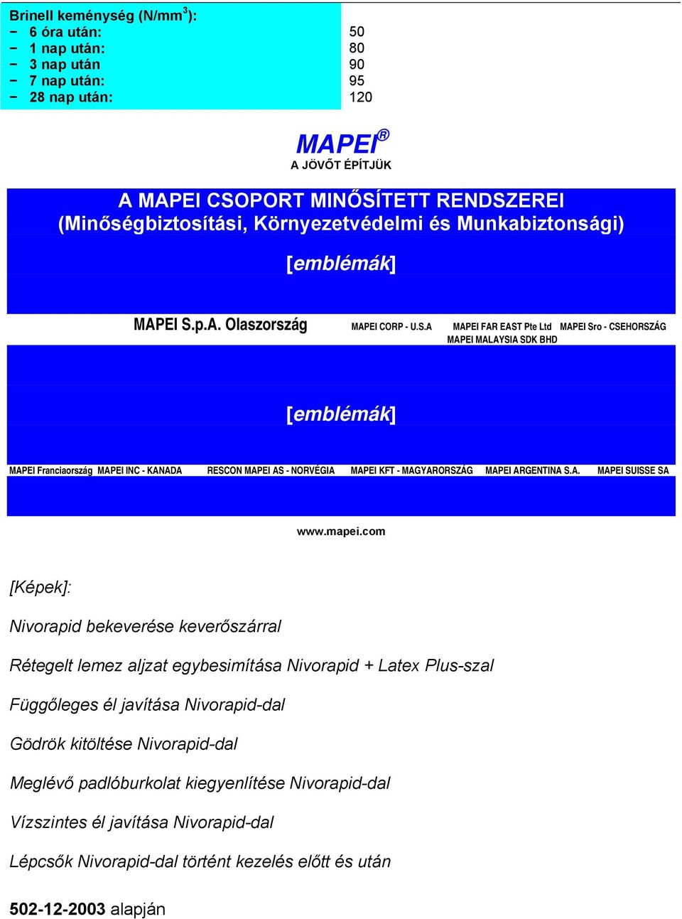 A. MAPEI SUISSE SA www.mapei.