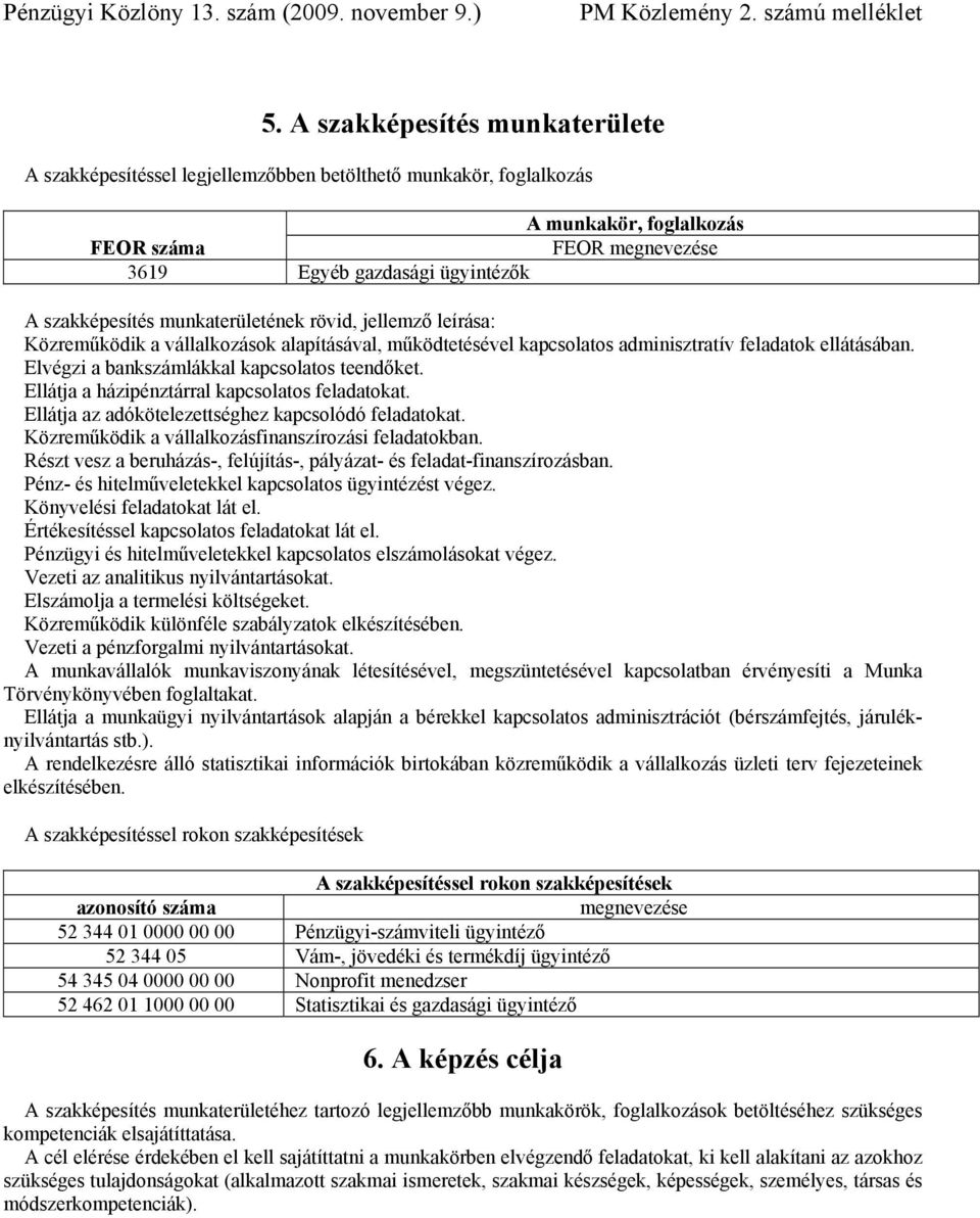 Elvégzi a bankszámlákkal kapcsolatos teendőket. Ellátja a házipénztárral kapcsolatos feladatokat. Ellátja az adókötelezettséghez kapcsolódó feladatokat.