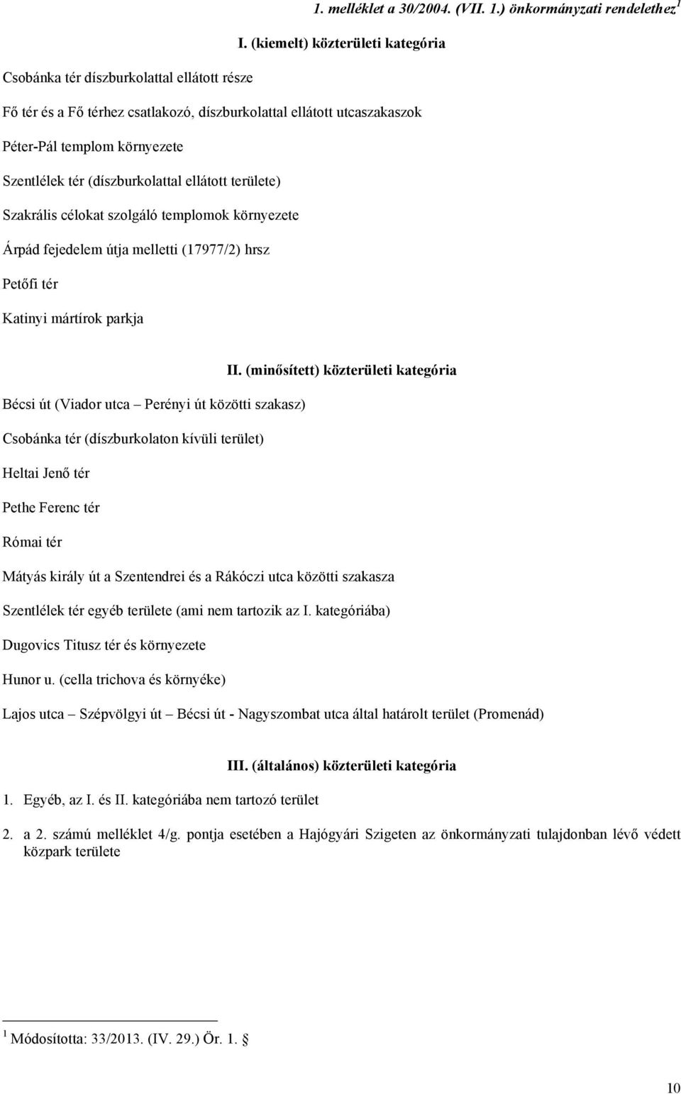 (díszburkolattal ellátott területe) Szakrális célokat szolgáló templomok környezete Árpád fejedelem útja melletti (17977/2) hrsz Petőfi tér Katinyi mártírok parkja II.