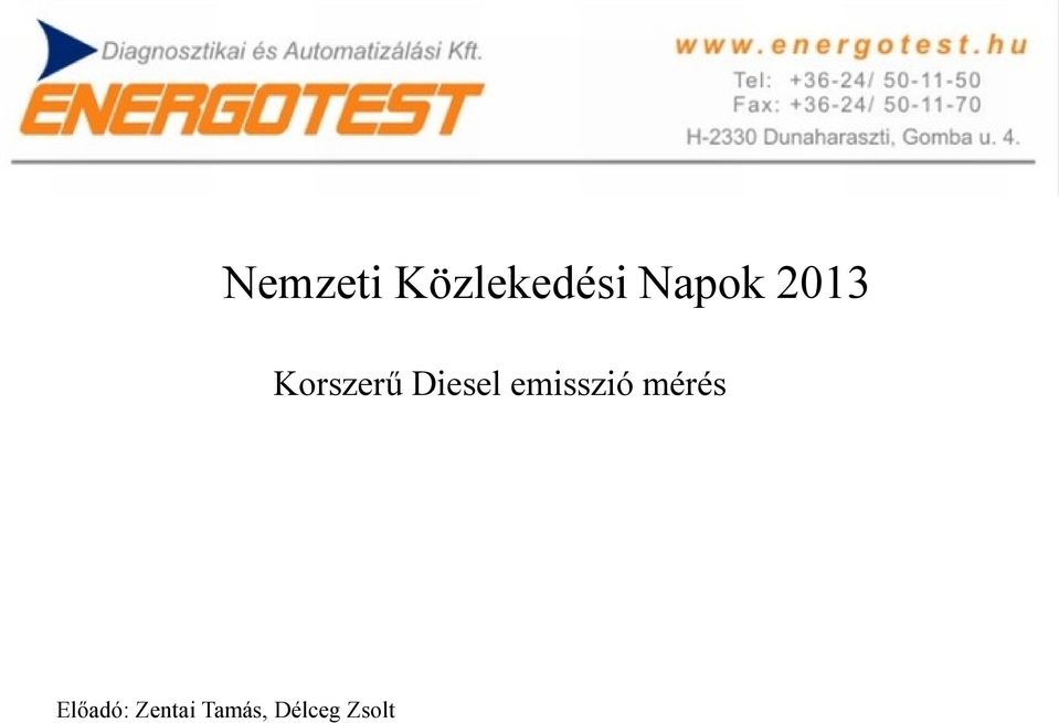 Diesel emisszió mérés