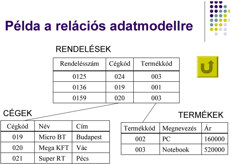 Cégkód 019 020 021 Név Micro BT Mega KFT Super RT Cím Budapest