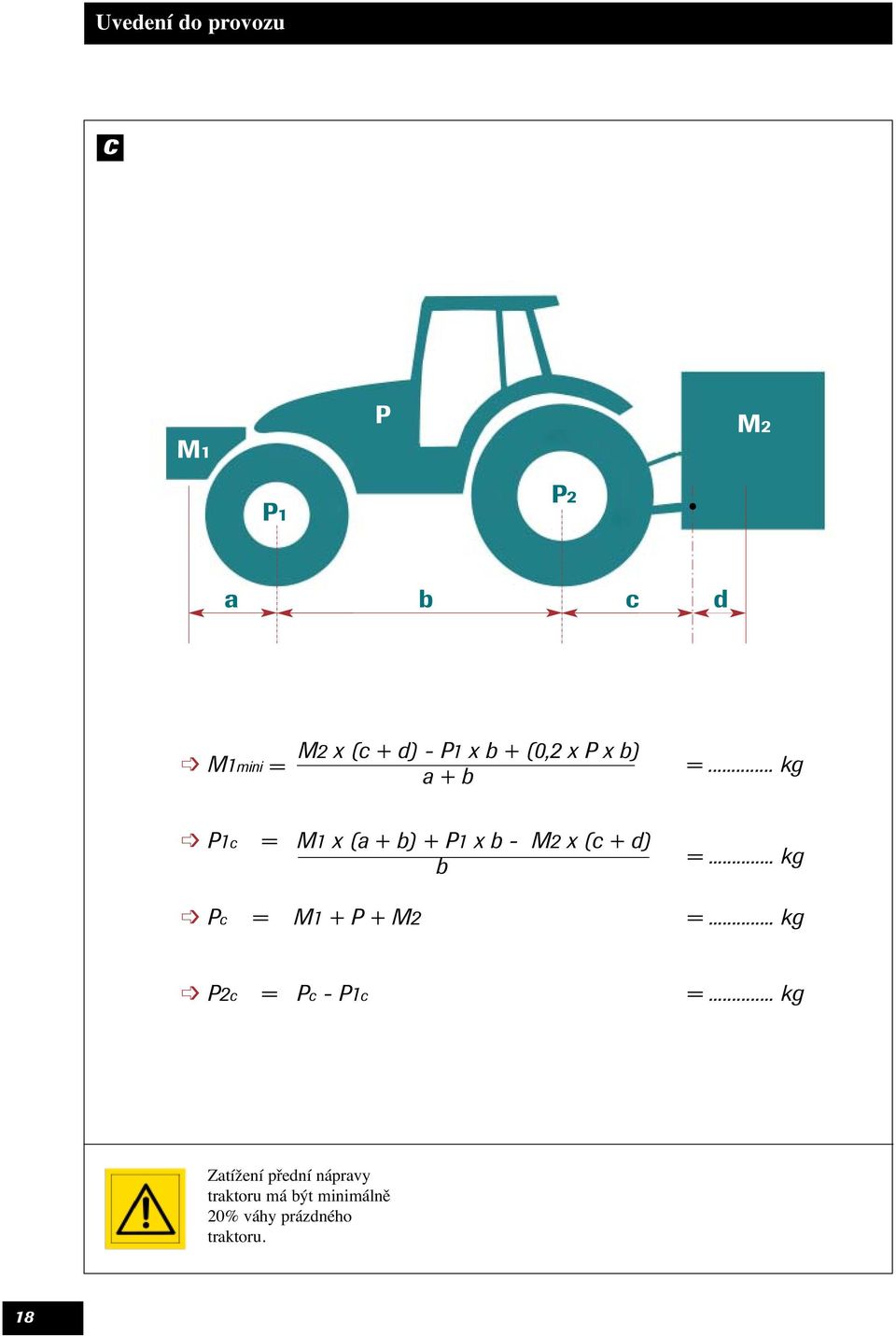 .. kg Pc = M x (a + b) + P x b - M x (c + d) b =.