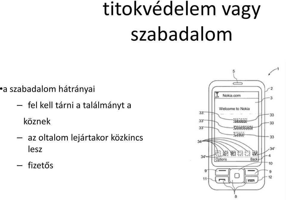tárni a találmányt a köznek az
