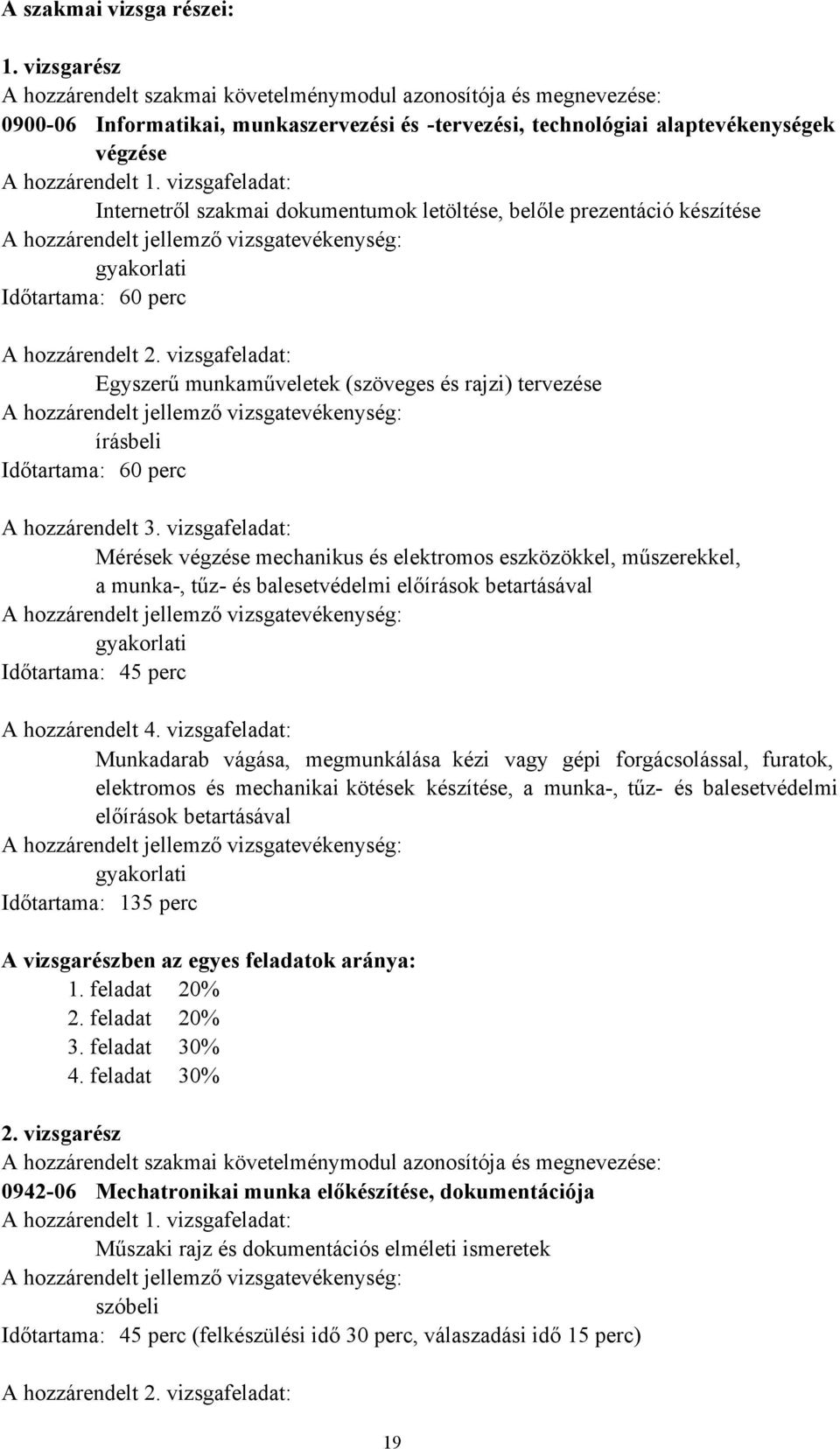 vizsgafeladat: Internetről szakmai dokumentumok letöltése, belőle prezentáció készítése A hozzárendelt jellemző vizsgatevékenység: Időtartama: 60 perc A hozzárendelt 2.