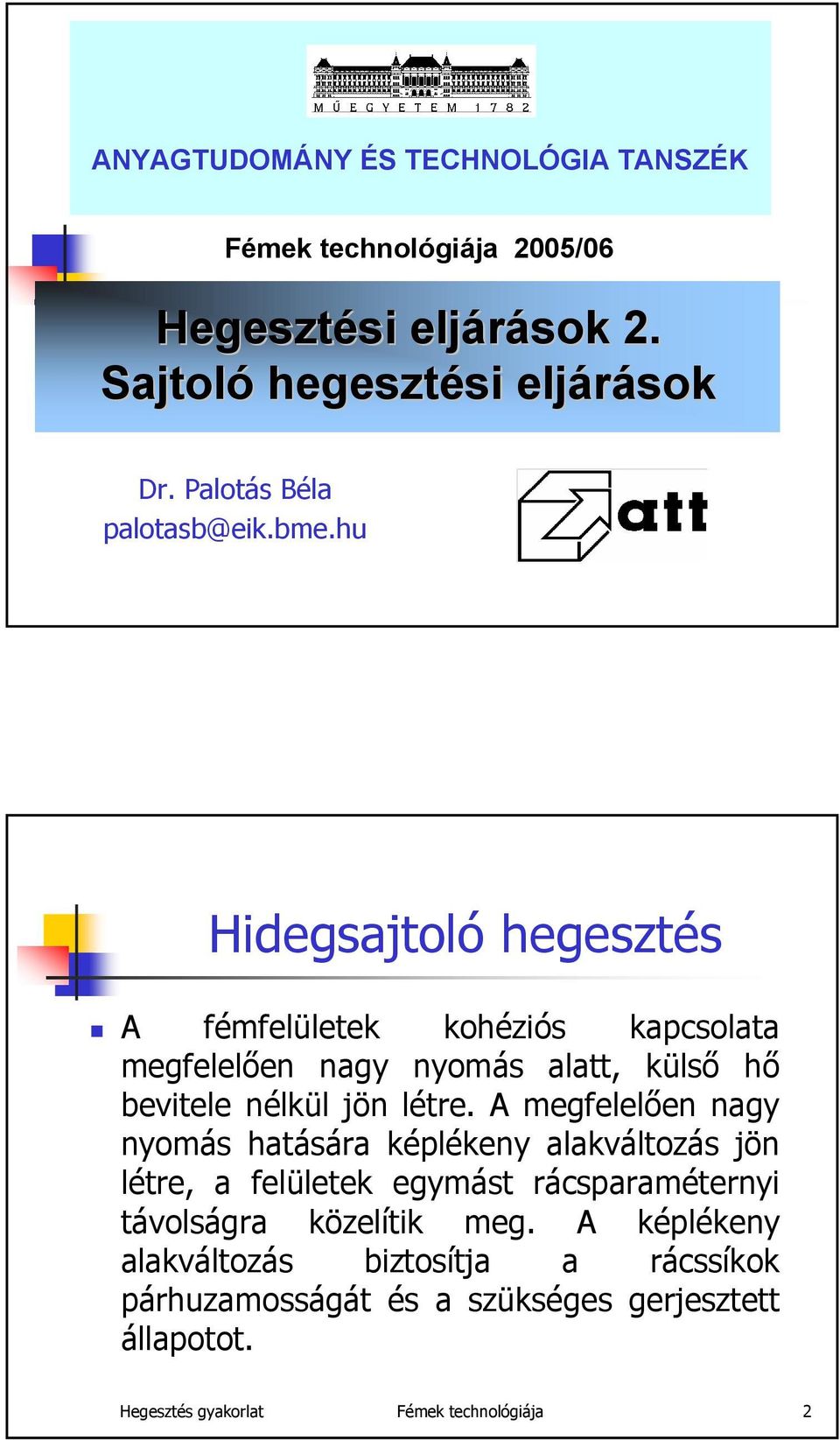 Hidegsajtoló hegesztés - PDF Free Download