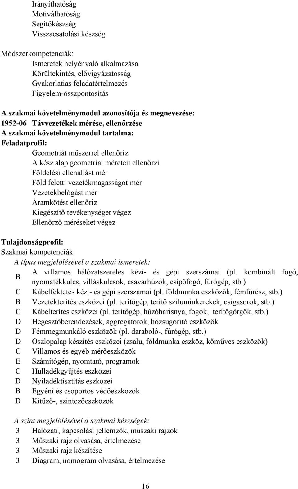 ellenőriz A kész alap geometriai méreteit ellenőrzi Földelési ellenállást mér Föld feletti vezetékmagasságot mér Vezetékbelógást mér Áramkötést ellenőriz Kiegészítő tevékenységet végez Ellenőrző