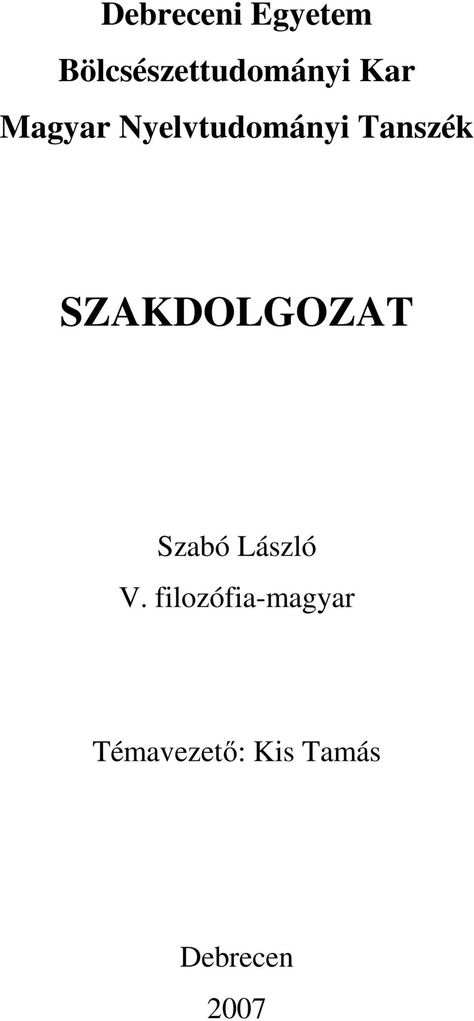 SZAKDOLGOZAT Szabó László V.