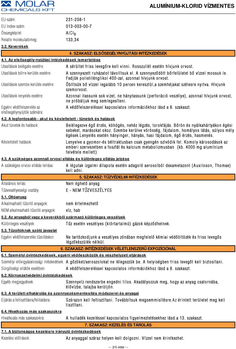 EU Index-szám: 013