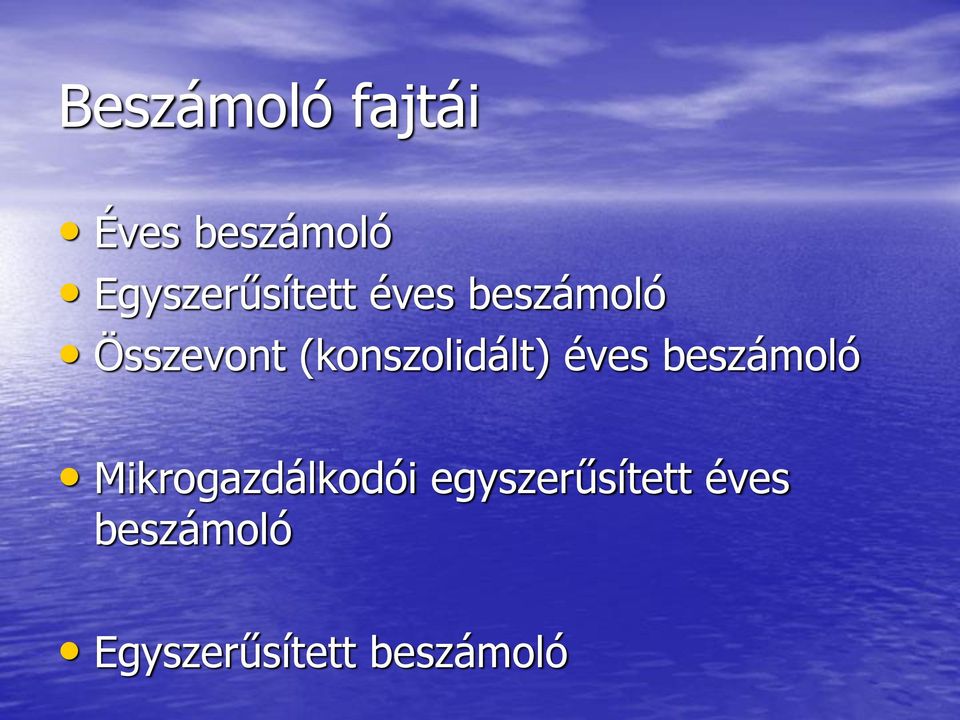 (konszolidált) éves beszámoló