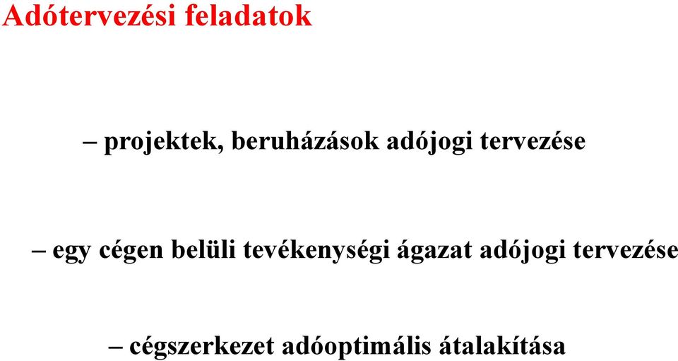 cégen belüli tevékenységi ágazat