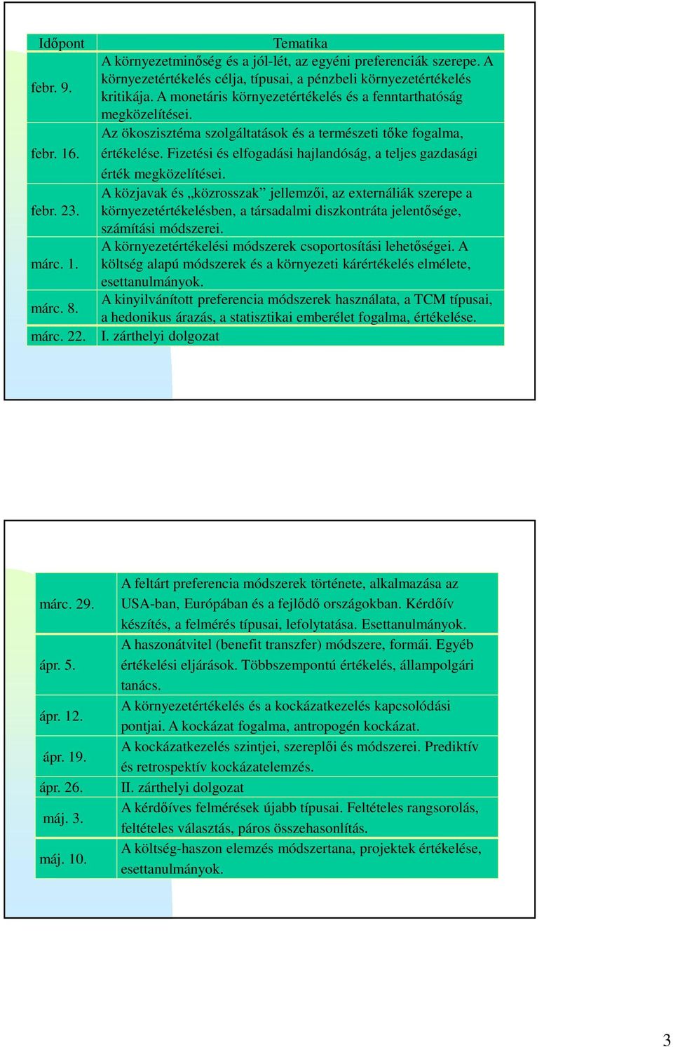 Az ökoszisztéma szolgáltatások és a természeti tőke fogalma, értékelése. Fizetési és elfogadási hajlandóság, a teljes gazdasági érték megközelítései.