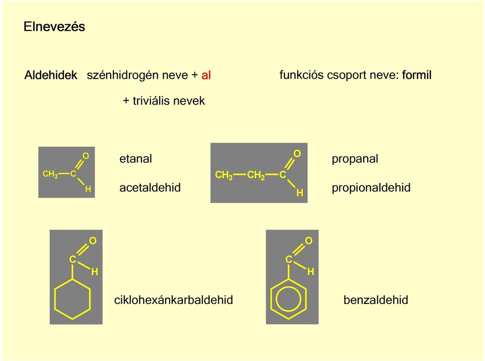 nevek 3 etanal acetaldehid 3 2 propanal