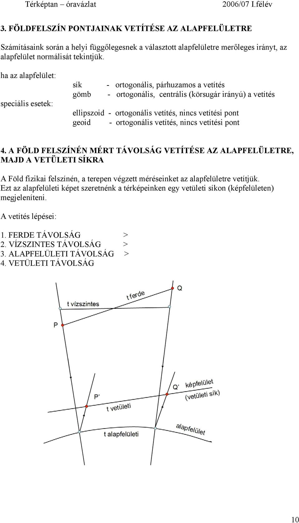 ortogonális vetítés, nincs vetítési pont 4.