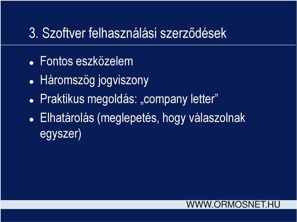 Praktikus megoldás: company letter