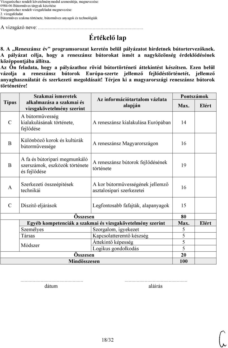 Ezen belül vázolja a reneszánsz bútorok Európa-szerte jellemző fejlődéstörténetét, jellemző anyaghasználatát és szerkezeti megoldásait! Térjen ki a magyarországi reneszánsz bútorok történetére!