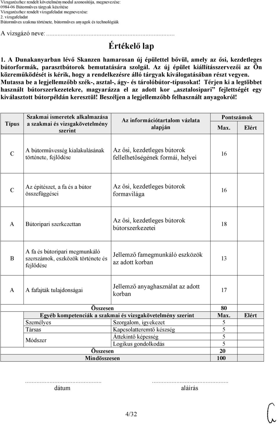 Térjen ki a legtöbbet használt bútorszerkezetekre, magyarázza el az adott kor asztalosipari fejlettségét egy kiválasztott bútorpéldán keresztül! eszéljen a legjellemzőbb felhasznált anyagokról!
