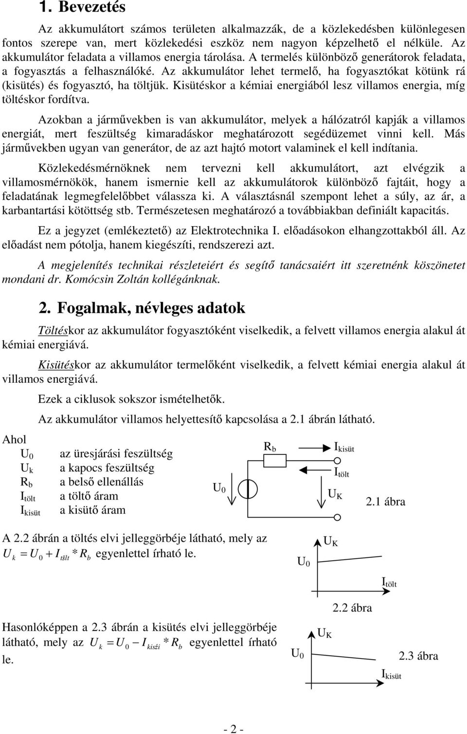 Elektrotechnika I. Akkumulátorok PDF Free Download