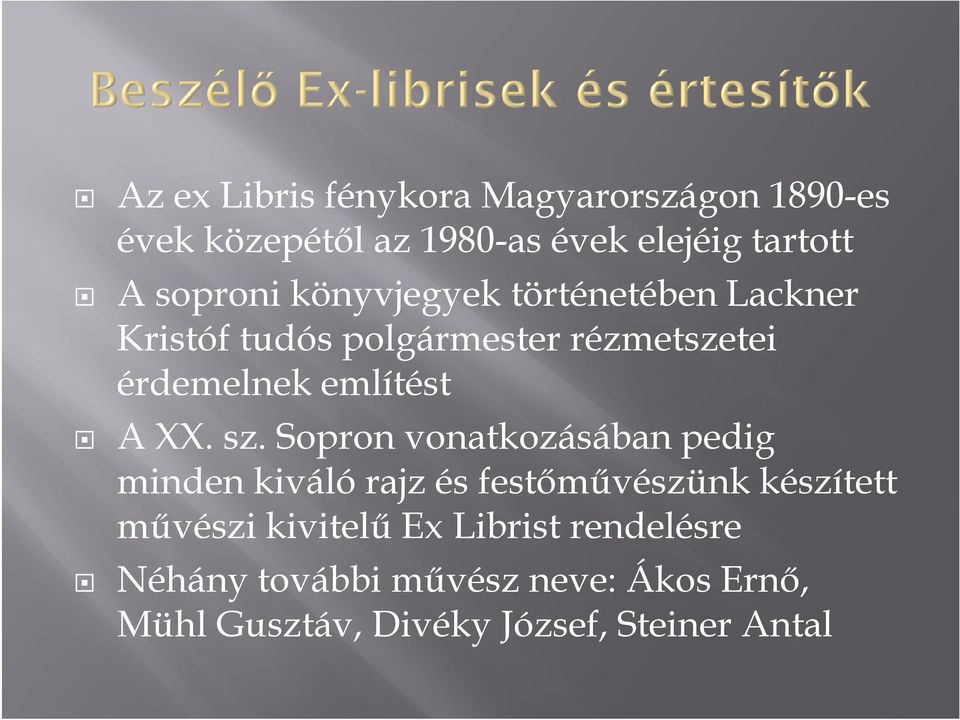 említést A XX. sz.