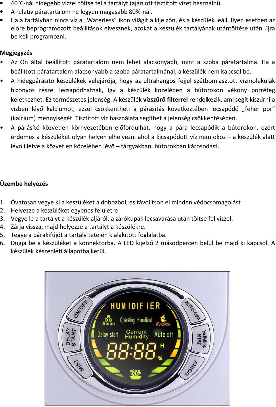 Ultrahangos Párásító Készülék GYVH16 HASZNÁLATI ÚTMUTATÓ. Kérjük üzembe  helyezés előtt figyelmesen olvassa el a használati útmutatót! - PDF Free  Download