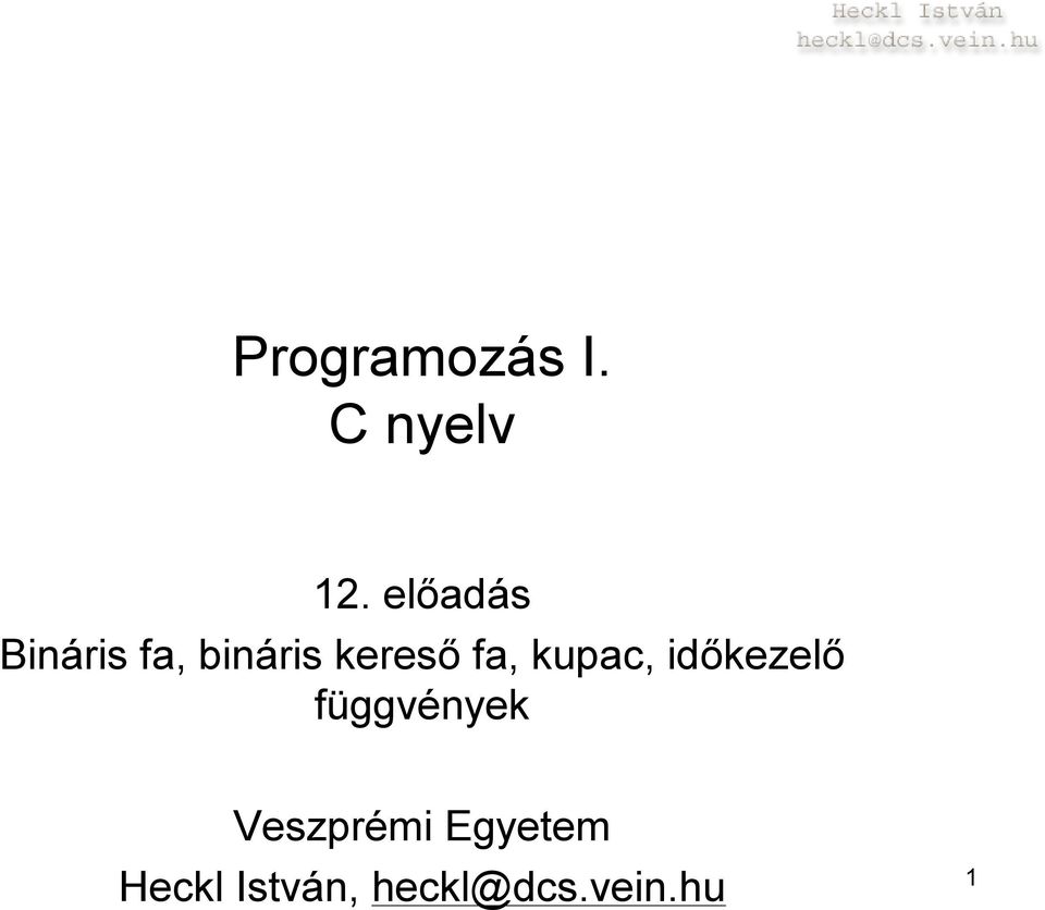 Programozás I. C nyelv - PDF Free Download