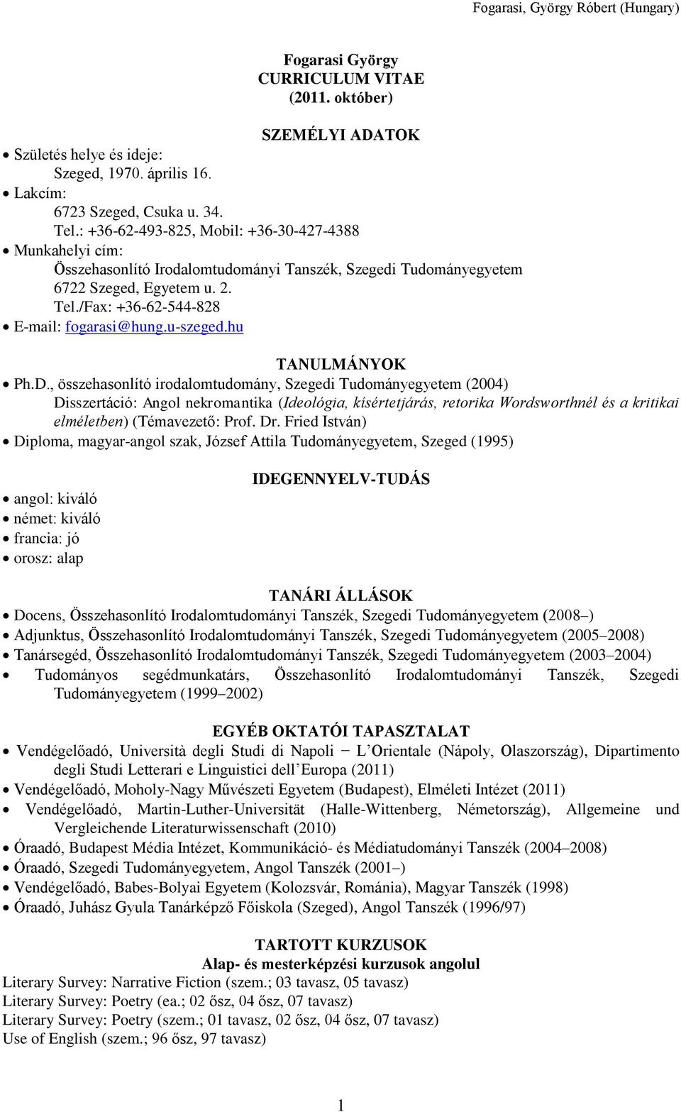u-szeged.hu TANULMÁNYOK Ph.D.