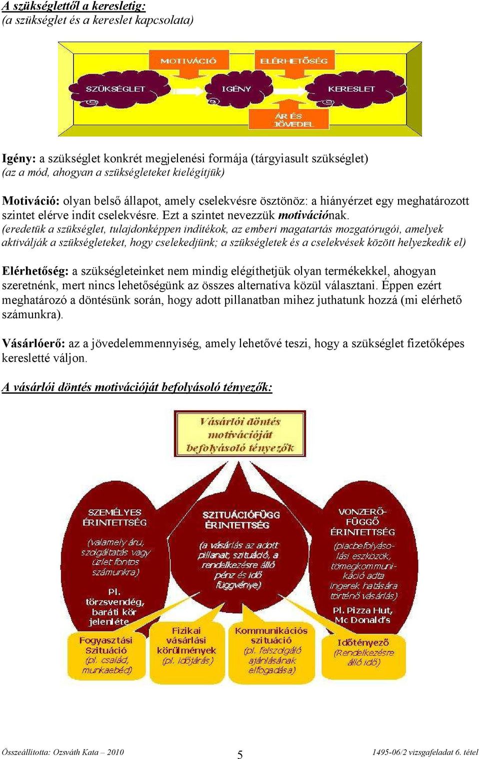 (eredetük a szükséglet, tulajdonképpen indítékok, az emberi magatartás mozgatórugói, amelyek aktiválják a szükségleteket, hogy cselekedjünk; a szükségletek és a cselekvések között helyezkedik el)