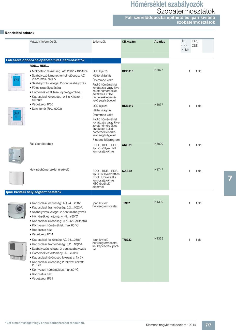 5-6 K között állítható Védettség: IP30 LCD kijelző RDD310 Háttérvilágítás Üzemmód váltó Padló hőmérséklet korlátozás vagy kivezetett hőmérséklet érzékelés külső hőmérséklet érzékelő segítségével LCD