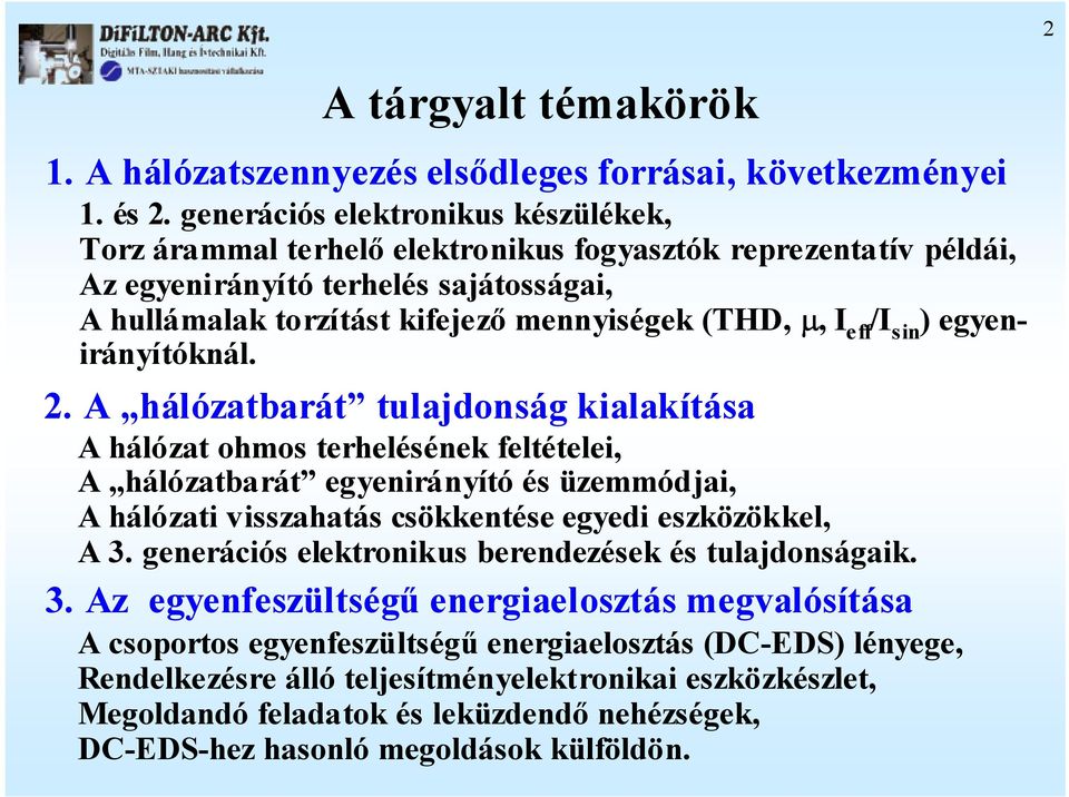eff /I sin ) egyenirányítóknál. 2.