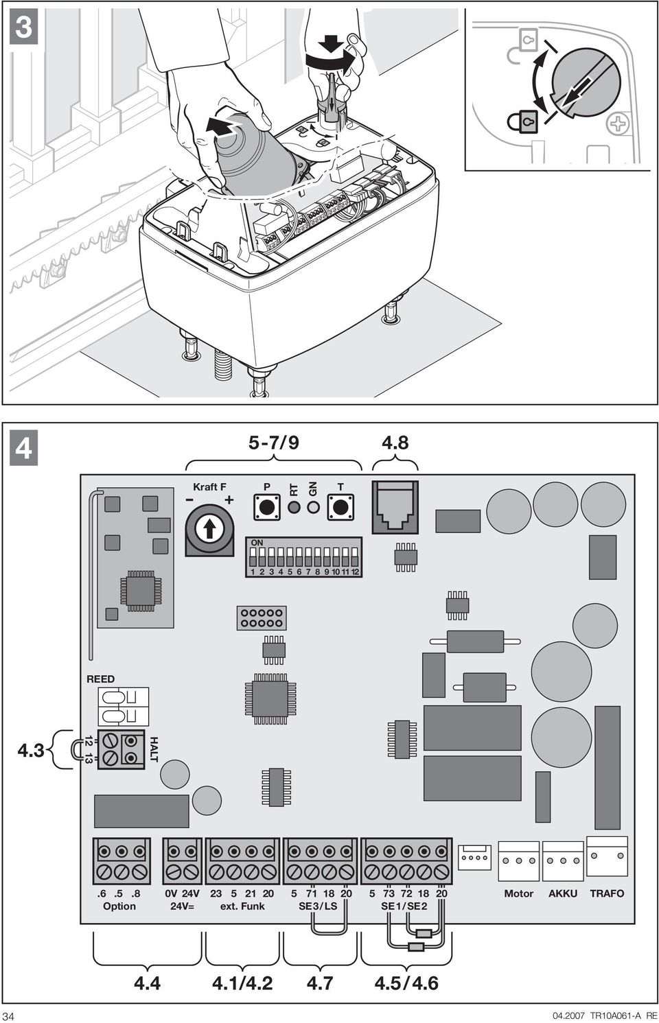 3 12 13 HAL.6.5.8 Option 0V 24V 24V= 23 5 21 ext.