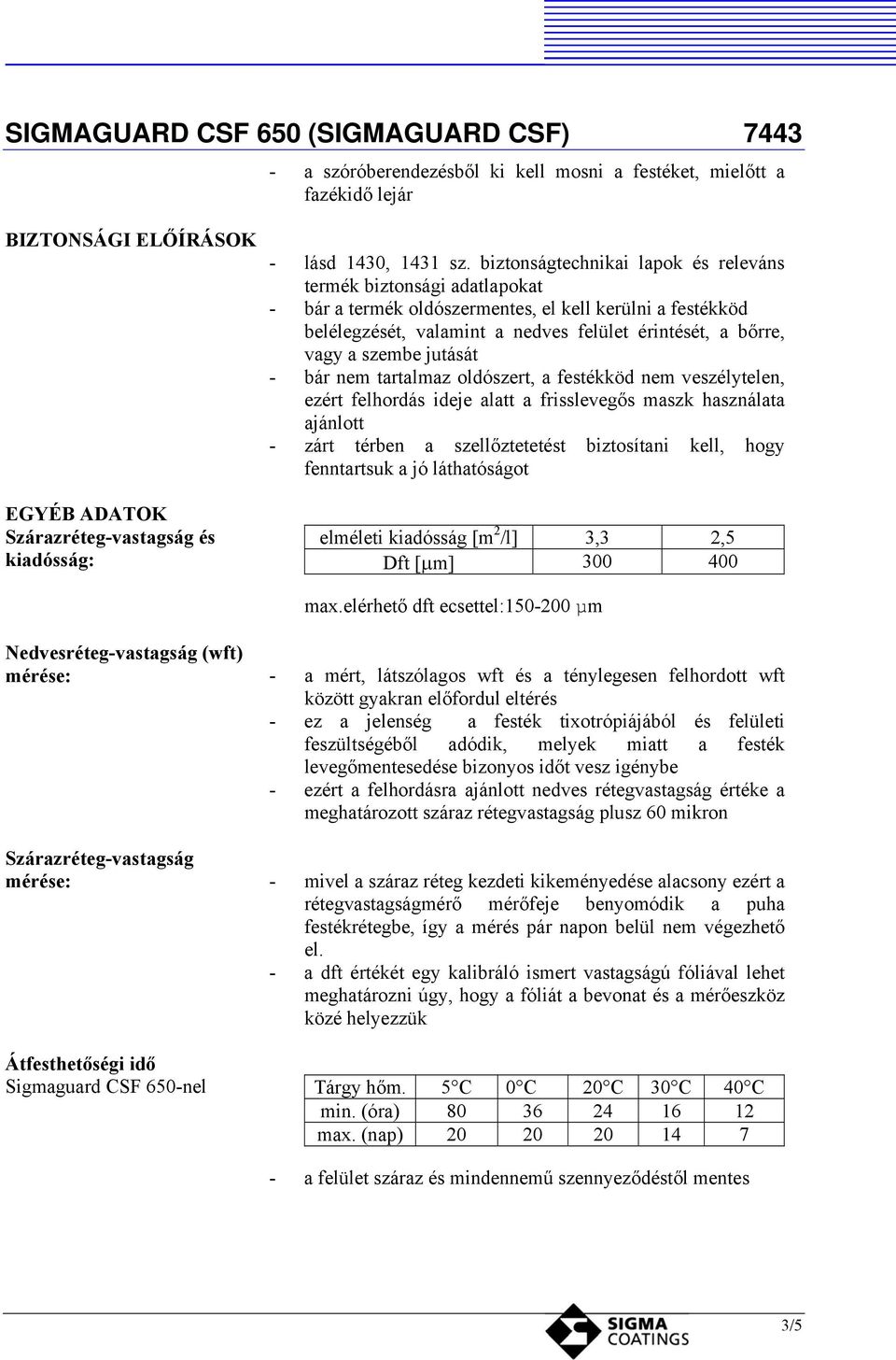 jutását - bár nem tartalmaz oldószert, a festékköd nem veszélytelen, ezért felhordás ideje alatt a frisslevegős maszk használata ajánlott - zárt térben a szellőztetetést biztosítani kell, hogy