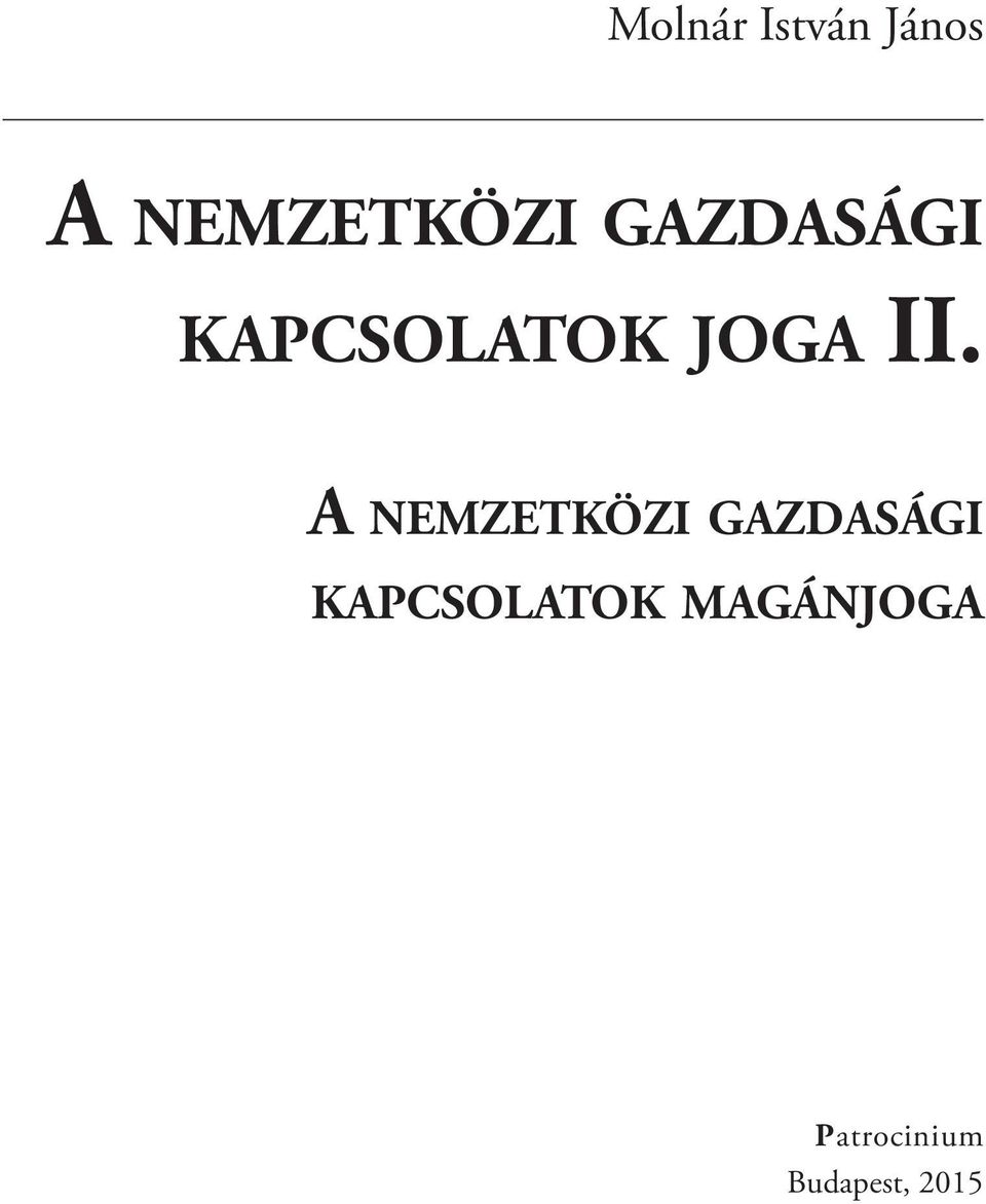 A nemzetközi gazdasági