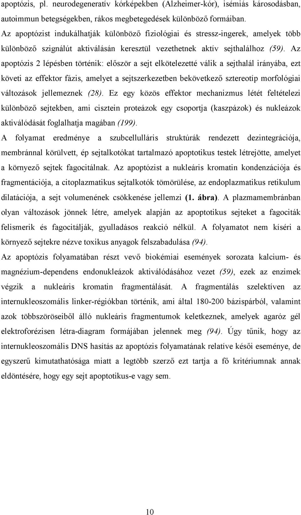 Az apoptózis 2 lépésben történik: először a sejt elkötelezetté válik a sejthalál irányába, ezt követi az effektor fázis, amelyet a sejtszerkezetben bekövetkező sztereotíp morfológiai változások