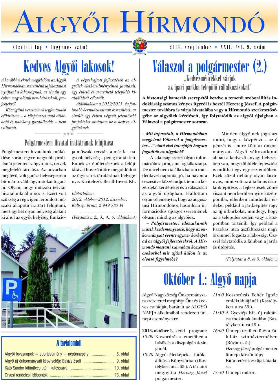 Algyõi Hírmondó. Válaszol a polgármester (2.) - PDF Free Download