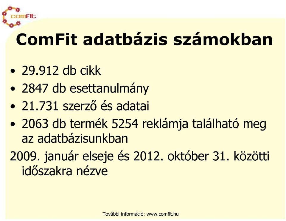 731 szerző és adatai 2063 db termék 5254 reklámja található