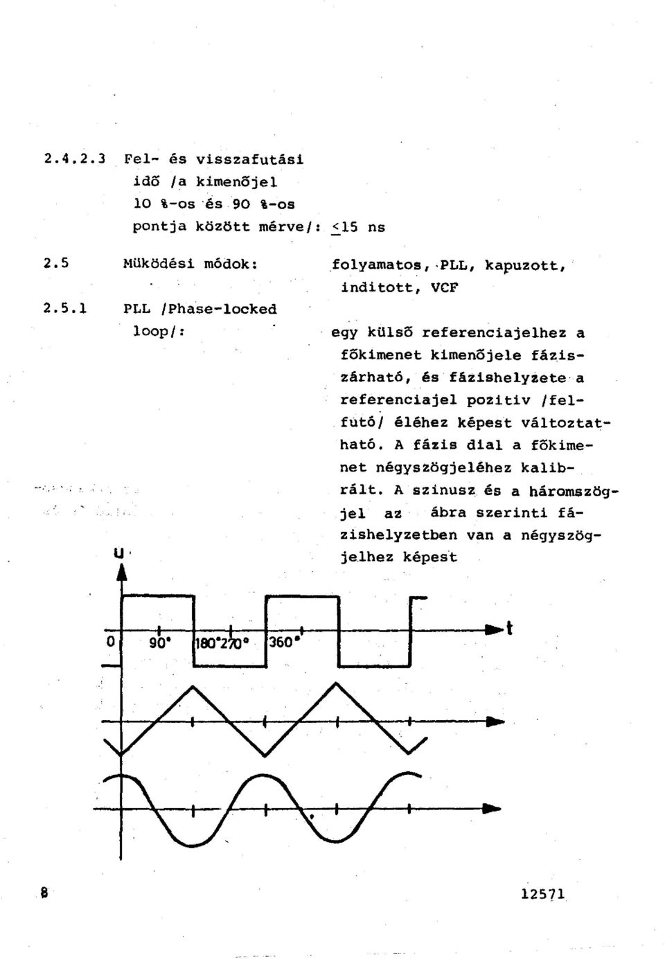 kimenőjee fáz.iszárható, és fázisheyzete a referenciaje pozitiv /fefutó/ ééhez képest vátoztatható.