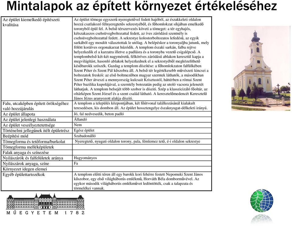 A belső térszervezés követi a tömeget: a tér egyhajós, kétszakaszos csehsüvegboltozattal fedett, az íves záródású szentnély is csehsüvegboltozattal fedett.