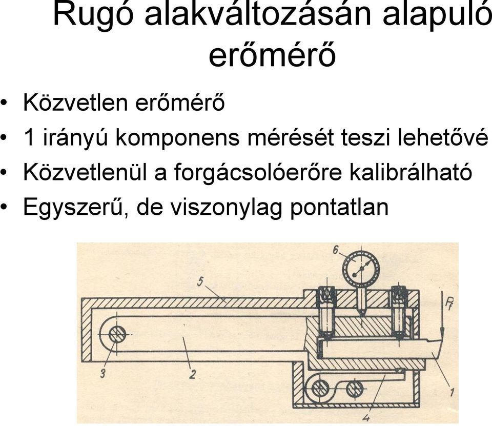 mérését teszi lehetővé Közvetlenül a