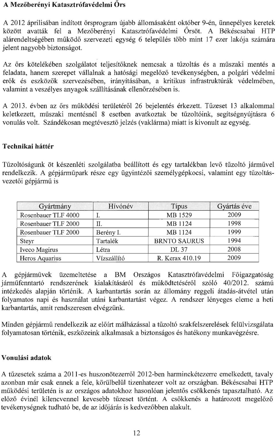 Az őrs kötelékében szolgálatot teljesítőknek nemcsak a tűzoltás és a műszaki mentés a feladata, hanem szerepet vállalnak a hatósági me gelőző tevékenységben, a polgári védelmi erők és eszközök