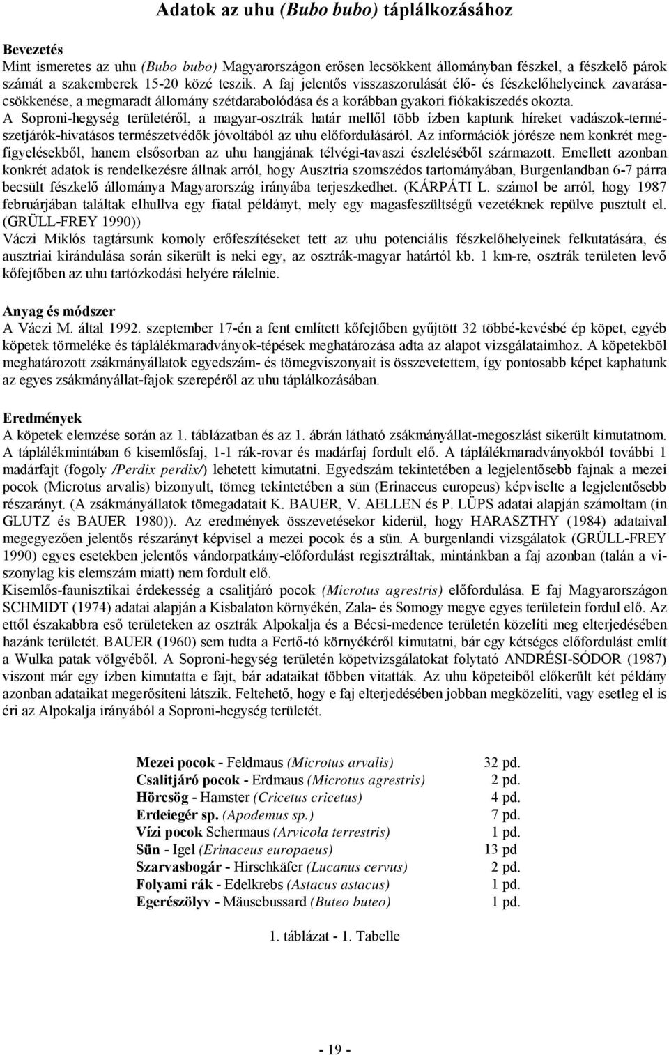 A Soproni-hegység területéről, a magyar-osztrák határ mellől több ízben kaptunk híreket vadászok-természetjárók-hivatásos természetvédők jóvoltából az uhu előfordulásáról.