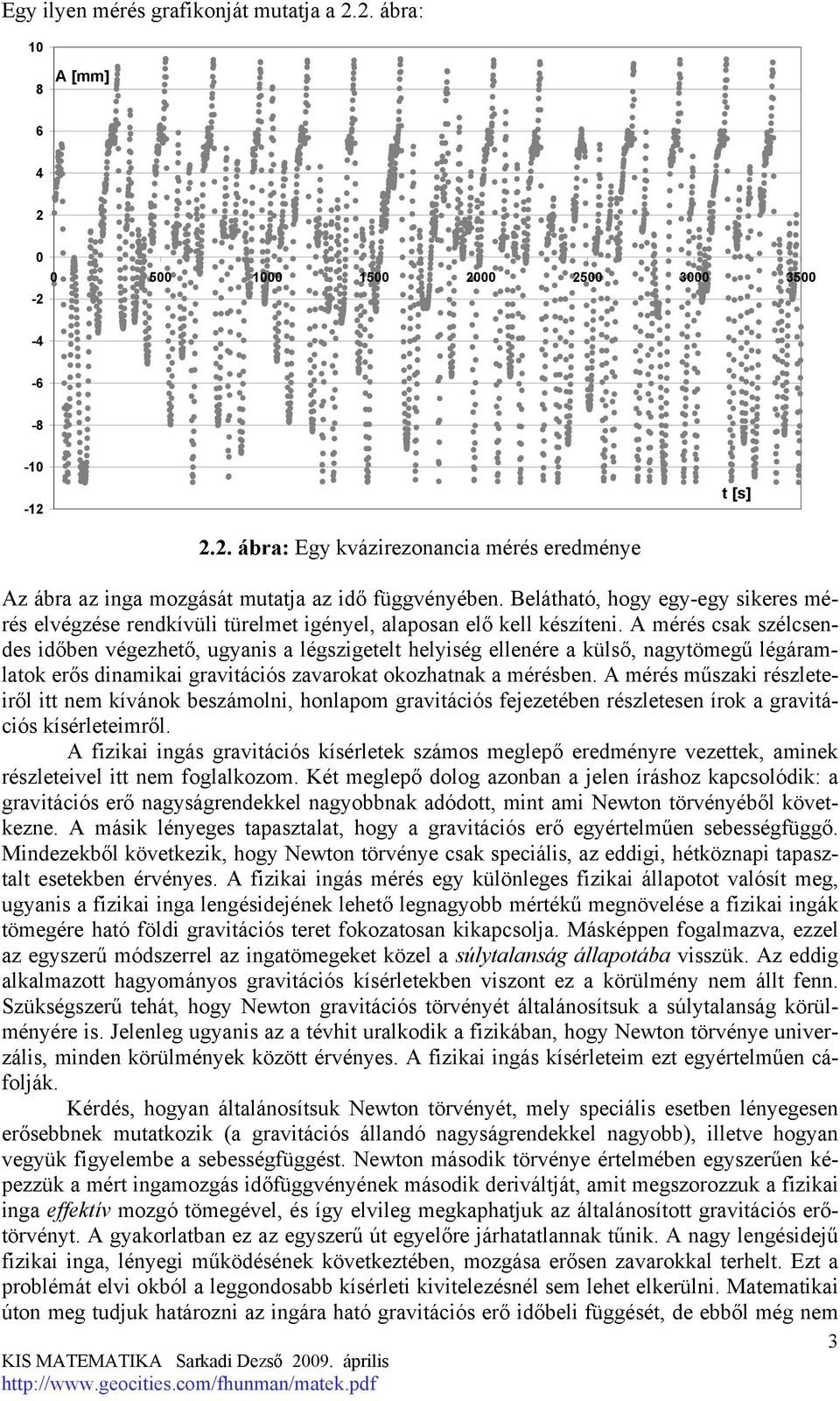 A mérés csak szélcsendes időben végezheő, ugyanis a légszigeel helyiség ellenére a külső, nagyömegű légáramlaok erős dinamikai graviációs zavaroka okozhanak a mérésben.