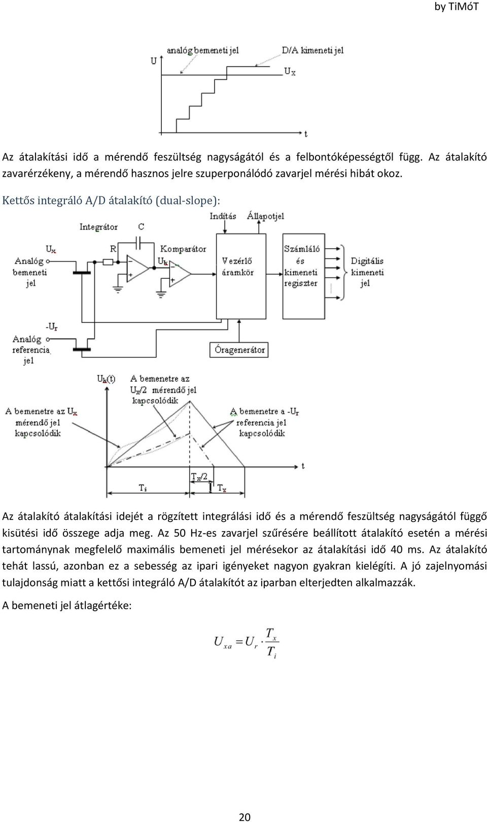 Az 50 Hz-es zavarjel szűrésére beállított átalakító esetén a mérési tartománynak megfelelő maximális bemeneti jel mérésekor az átalakítási idő 40 ms.